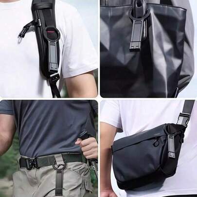 1个带弹簧夹的加固磁性手机支架，360°旋转便携式直播三脚架，铝合金磁性手机三脚架，迷你快挂登山扣，可折叠金属支架，适用于智能手机 - 多功能桌面旅行三脚架，可折叠手机支架，用于摄影直播便携式自拍杆桌面三脚架