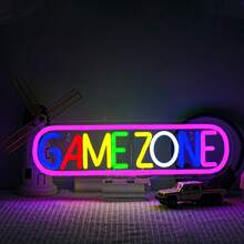 1-Piece Set Of Colored Neon Light Game Area Illuminated Light Sign, Personalized Lighting Plaque, USB Interface Indoor Lighting Lamp, Suitable For Neon Light Gifts In Internet Cafes, Bedrooms, Game Rooms, E-Sports Facilities, And Living Rooms - 遊戲區 - 查看 5