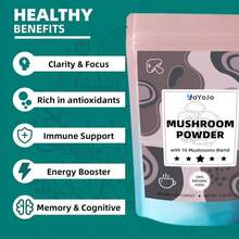 Mushroom Extract Powder, 10-In-1 Mushroom Blend For Coffee, Smoothies &Amp; Drinks - Natural Focus, Energy Booster &Amp; Immune Support Supplement - 353 Oz _ 100g - White - View 6