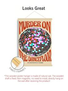 1 tấm tranh canvas nghệ thuật "Above The Dance Floor" hình quả cầu disco - Không khung, trang trí tường với lời bài hát, thích hợp cho phòng khách, phòng ngủ, văn phòng tại nhà. - Nhiều màu - Xem 10