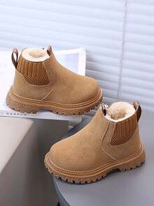1 Pair Girls' Winter New Soft Bottom Fashion Versatile Outdoor Anti-Slip Warm Boots - Yellow - View 5