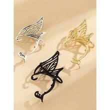 2pcs Butterfly Elf Fairy Ear Hanger, Holiday Costume Role-Playing Ear Decoration, Halloween Cosplay, Ear Studs That Can Be Worn Without Ear Holes,.