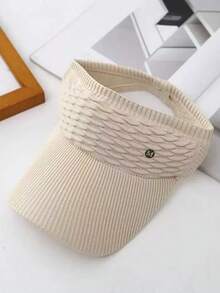 Visera unisex negra transpirable para protección solar al aire libre en todas las estaciones