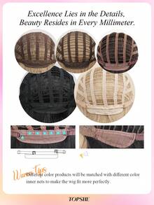 Peluca sintética tejida de 26 pulgadas con ondas rizadas y flequillo, color marrón degradado, para mujeres. Cabello sintético suave y resistente al calor, para uso diario, disfraz de Halloween, festivales y regalos.