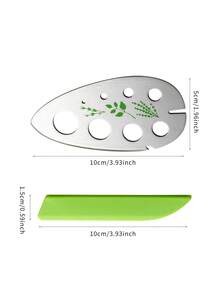 1 件不锈钢香草剥叶器，多功能蔬菜去叶器，枸杞叶、迷迭香和香草剥叶器，蔬菜切割器 - 彩色 - 查看 3