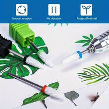Bộ 5 hoặc 10 dụng cụ cắt gốm, mũi khoan móng, dụng cụ mài móng gel, dụng cụ loại bỏ lớp biểu bì, bộ giũa móng điện, phụ kiện - Nhiều màu - Xem 7