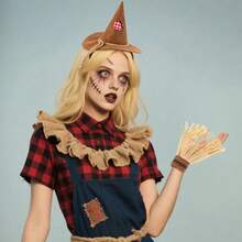 3 件套万圣节稻草人头带、手套服装配饰套装、COSPLAY 服装 - 彩色 - 查看 5