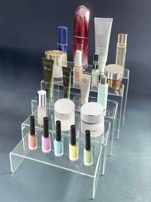 1/2 set de présentoir étagère en acrylique, présentoir à gâteaux rectangulaire en acrylique, organisateur de rangement pour cosmétiques, artisanat, bijoux, décoration de table pour la maison, le bureau, le magasin de détail