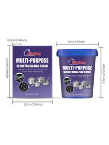 100g Stainless Steel Pot Bottom Cleaning Paste, Stainless Steel Cleaner And Polish, Multi-Purpose Heavy Duty Cookware Degreaser And Rust Remover, Suitable For Kitchen Oven, Stainless Steel And Glass Cookware. 500g Pink Magic Cleaning Paste, Heavy Duty Stainless Steel Pot Bottom Dirt Remover