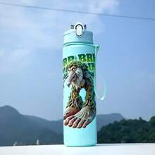 One Piece Sports Outdoor Cute Portable Water Bottle Large Capacity With Scale To Keep Water For Camping Exercise Cup