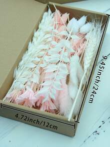 DIY干花套装，包含天然色调和桉树叶，可用于制作DIY干花束、干花花环（包含香蒲、芦苇、灯芯草）