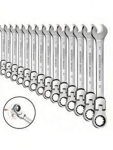 一套棘轮扳手，包含多个迷你扳手，价格实惠，物超所值，汽车维修工具，家用维修工具（我们单独出售，购买时请核对型号。谢谢！）