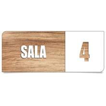 Placa Identificação De Sala Consultorio Com Número Sinalização Comercial - Branco - Visão 2