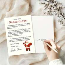 1pc Interesting Gift: Santa Claus Letter Christmas Greeting Card, Suitable For Friends And Family, Christmas Surprise Gift, Carrying Messages Of Happiness And Joy From The North Pole