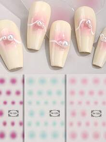 Blush Nail Stickers, Gradient Blush Nail Stickers, Self-Adhesive Nail Stickers, Semi-Transparent Gradient Nail Stickers, Nail Art Decoration, Single-Use, Easy To Stick And Remove, Women's Self-Adhesive Nail Stickers, Suitable For Daily Wear, Ideal Girlfriend Gift, Women's Gift, Ideal Festival Gift, Suitable For Christmas And Valentine's Day,