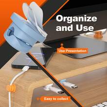 4PCS Cord Organizer Holder, Strong Adhesive Desk Cable Management Magnetic Easy Open,Organize Phone Charging Cords Wire Holder Organizer Neatly For Home,Office,Car,Desk,Nightstand(Say Goodbye To Messy Data Cables) For Office, Dorm And Home Use Cable Organizer Charger Accessories - 彩色 - 查看 7