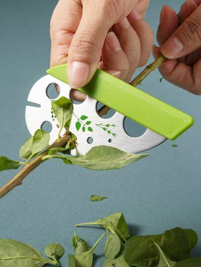 1 件不锈钢香草剥叶器，多功能蔬菜去叶器，枸杞叶、迷迭香和香草剥叶器，蔬菜切割器