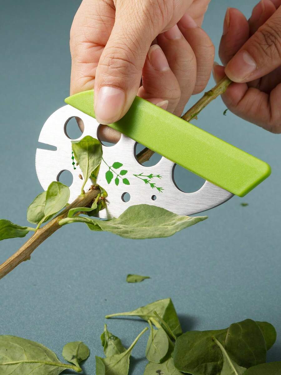 1 件不锈钢香草剥叶器，多功能蔬菜去叶器，枸杞叶、迷迭香和香草剥叶器，蔬菜切割器