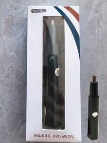 1 件男士精密充电式毛发修剪器 - 轻松修剪鼻毛、耳毛、眉毛和面部毛发，配备安全、无痛 USB 充电 - 时尚、一体式美容工具脱毛、面部脱毛、毛发修剪器、毛发修剪器、理发用品、理发、包、收纳袋、收纳盒、发夹、发饰