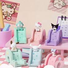 Sanrio Characters 滑动手机支架系列装饰 - 可爱的 Q 版娃娃，可调节角度的手机支架 | 可爱又有创意的设计（Pochacco） - 青色 - 查看 5