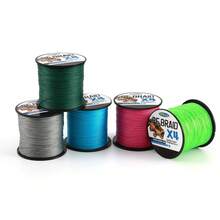 4 Líneas de pesca trenzadas - Rendimiento y potencia de grado profesional para pesca en agua salada o dulce - Línea de pesca trenzada de colores para mayor visibilidad de 6LB a 60LB de prueba para agua salada, diámetro de 0.10MM a 0.4MM. 4 hebras 500M