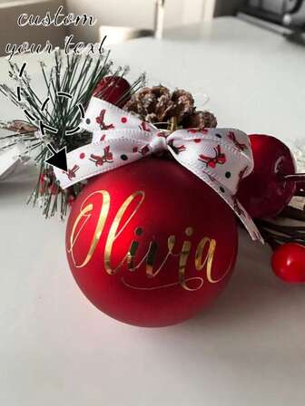 1-100 piezas Pegatinas navideñas personalizadas, (solo pegatinas, bolas no incluidas) Texto personalizable, pegatinas decorativas navideñas personalizadas, pegatinas decorativas personalizadas, pegatinas de bolas de Navidad, decoraciones navideñas y recuerdos familiares personalizados, regalos personalizados, regalos de Navidad, regalos ideales para fiestas navideñas y de vacaciones para familiares y amigos, regalos para novia, regalos para novio, adecuados para Navidad, fiestas navideñas, fiestas de vacaciones