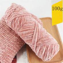 Polyester Chenille Yarn 1-Pack, 100g Each, Chunky Crochet Knitting Yarn In Assorted Colors For Crafts, Hats, Blankets, Scarves - Soft And Thick Wool Yarn For Beginner And Adult Crochet Projects