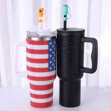 6 chiếc mũ rơm có đầu mũ rơm 10mm, tương thích với cốc 30 & 40 oz, nắp đậy ống hút silicon dễ thương có thể tái sử dụng, bảo vệ cho cốc 0,4 inch/10mm, phụ kiện ống hút - Nhiều màu - Xem 2
