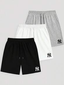 Kit 3 Men's Bermuda Shorts, Fleece Shorts, Flannel, Immediate Shipping, Comfortable, Various Colors - Nhiều màu - Xem 1