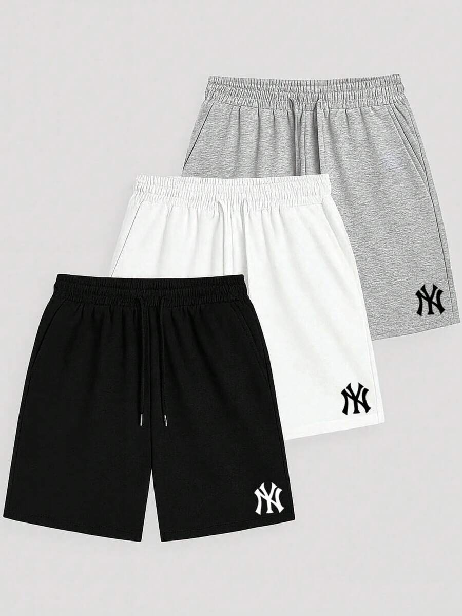 Kit 3 Men's Bermuda Shorts, Fleece Shorts, Flannel, Immediate Shipping, Comfortable, Various Colors - Nhiều màu - Xem 1