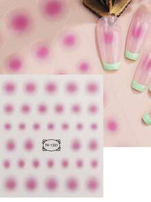 Blush Nail Stickers, Gradient Blush Nail Stickers, Self-Adhesive Nail Stickers, Semi-Transparent Gradient Nail Stickers, Nail Art Decoration, Single-Use, Easy To Stick And Remove, Women's Self-Adhesive Nail Stickers, Suitable For Daily Wear, Ideal Girlfriend Gift, Women's Gift, Ideal Festival Gift, Suitable For Christmas And Valentine's Day,