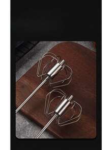 1 قطعة خلاط متعدد الوظائف 4 سرعات يدوي - بدون بطارية مطلوبة، للتشغيل باليد للخبز والطهي، خفاقة بيض نصف آلية منزلية، فرامة حليب من الفولاذ المقاوم للصدأ، خفاقة بيض