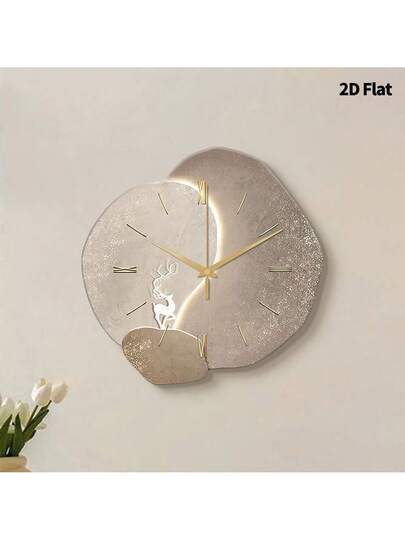 2D Flat 1pc Moderne Minimalist Home ation Wand Clock, Ultra Quiet Quartz Movement, No Ticking Sound, Painting Klok Living Room, Bedroom Office, able Horloge Room view 11