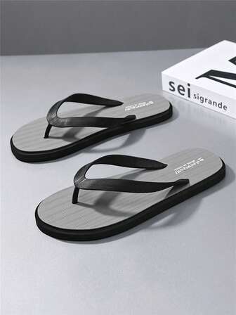 Men's Comfortable, Lightweight, Personalized Slippers, Beach Flip Flops, Non-Slip Sandals, Summer