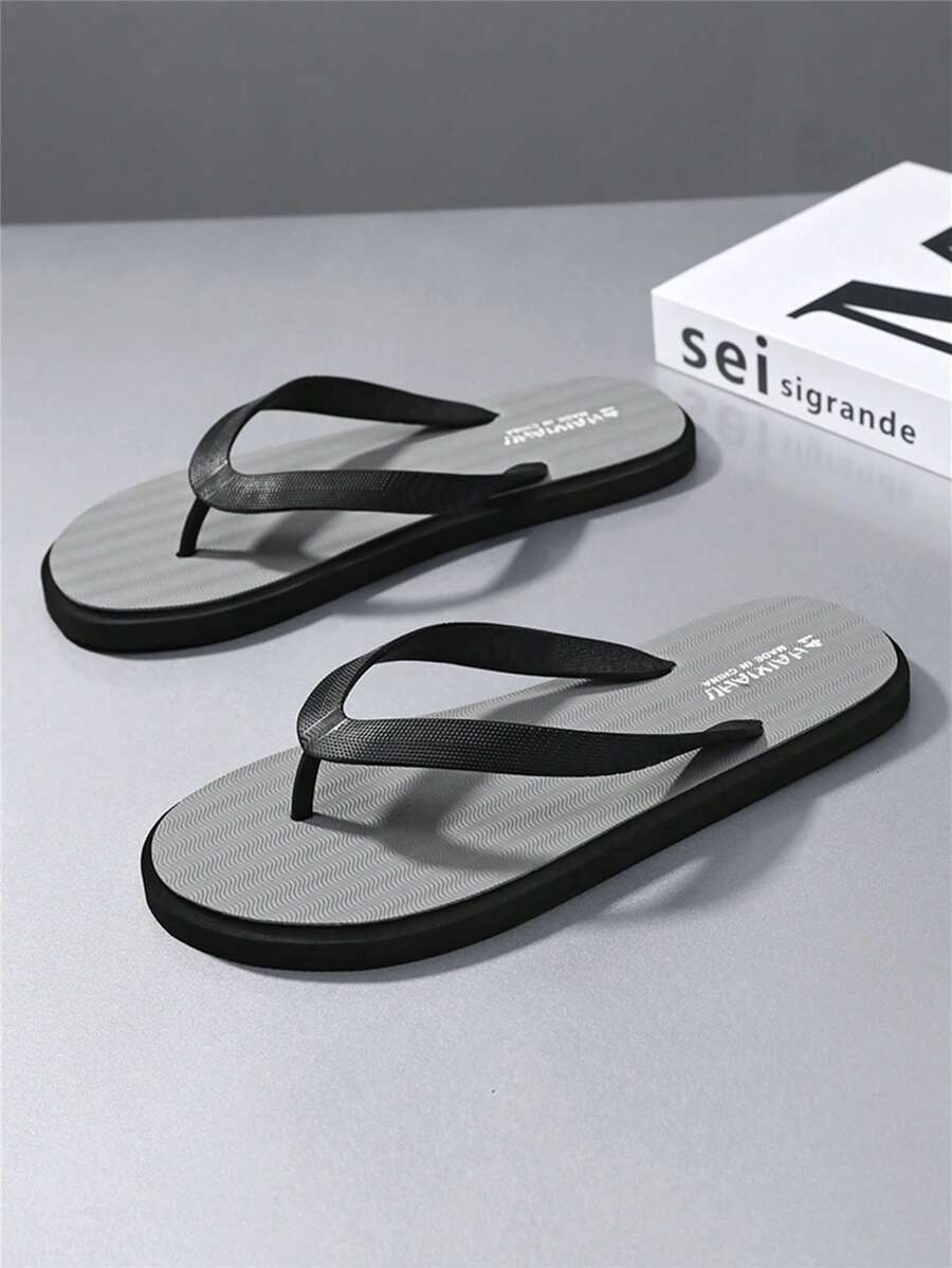Men's Comfortable, Lightweight, Personalized Slippers, Beach Flip Flops, Non-Slip Sandals, Summer