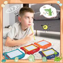 1个6.1英寸恐龙磁性画板 - 可擦写画板和书写板，适合幼儿园儿童学习绘画，是男孩女孩生日派对和礼品袋、返校季的理想选择。