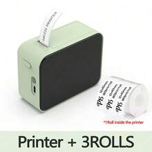 Marklife P15 迷你便携式标签打印机，自粘热敏打印机，贴纸打印机，口袋型蓝牙无墨标签打印机，姓名标签打印机