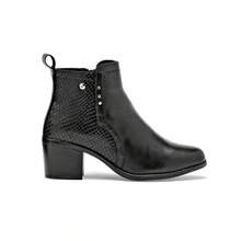 BOTIN DE PIEL COLOR NEGRO PARA EXTERIOR - Negro - Ver 4