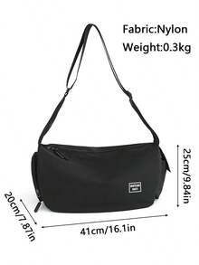 Unisex Casual Shoulder Bag With Multiple Pockets, Suitable For Travel, Yoga, Fitness, Sports, Students, Crossbody Bag, Ideal For Workout, Pilates, Beach, Travel And More - A Gift For Both Men And Women - Black - View 3