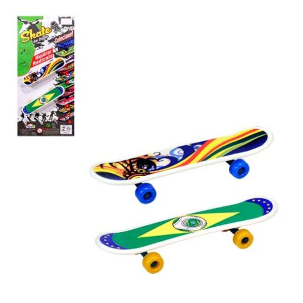 Brinquedo Skate De Dedo C/2 Peças Plástico Sortidos