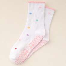 1 双/中筒半小腿防滑袜，可爱水果普拉提袜，Rufflesocks，防滑，Barre 瑜伽健身袜 - 白色 - 查看 8