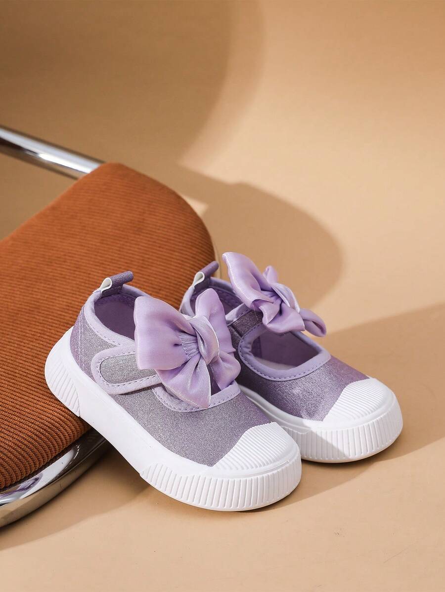 1 szt. Dziewczynki Sprzedawane Kolorowa Kokardka Płócienne Okrągłe Buty Codzienne Na Jesień