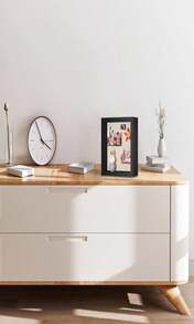 Califortree Outside 8x10 Shadow Box Frame With Linen Back - Real Glass, Push Pins Included, Sturdy Rustic Memory Display Case, Fits Photos Or Items Under 6x8, Distressed White - MàuC - Xem 3