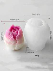 1pc Tulip Shaped Silicone Candle Mold DIY, Tulip Bud Silicone Mold For Wax Melts, Plaster, Home Decor, Party Decoration, Floral Silicone Mold