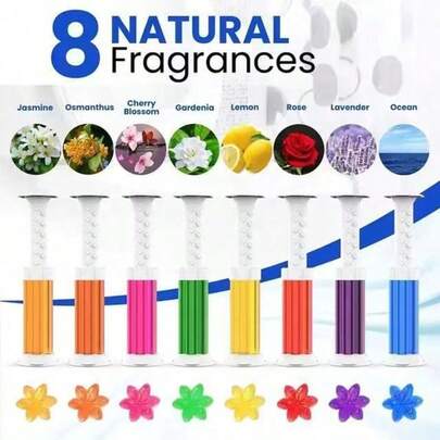 12pcs Toilet Cleaning Gel, 14 Flower Pattern, Toilet Cleaning Gel Stamp Set, Air Freshener, Floral Scent, Toilet Deodorizer Gel, Toilet Cleaner, Deodorizing Gel, Bathroom Air Freshener, Suitable For Toilet, Bathroom, Cleaning Supplies