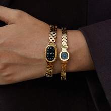 S SHOPBOHO 1pc Vintage Boho Jewelry Chunky Snake Chain Link With Shell Stone Charm Bracelet For Women