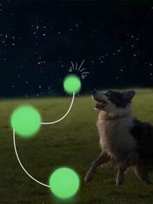 Jumping Balls That Glow At Night Pet Supplies TPR Dog Relief Toys Teething Luminous Dog Toys Balls Bite Resistant Dog Training Toy Night
