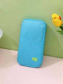 High-Quality Travel Passport Wallet With Zipper, ID And Credit Card Holder, And Phone Pocket - Black And White Mesh Storage Bag, Portable Foldable Silicone Storage Bag | Essential Vacation Secure Document Storage | Stylish Design, Perfect For All Seasons: Spring, Summer, Fall, Winter, And Family Vacation Passport Holder - Multicolor - View 20