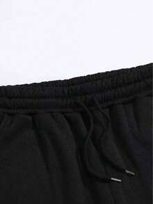 2-Piece Outfit With Racing And Sports Letter, Men's Short Sleeve Graphic T-Shirt And Casual Cotton Pants Set,  Crew Neck T-Shirt + Drawstring Cuffed Joggers, Outdoor Casual Sportswear Set For Sports For Outdoor - 白色 - 查看 6