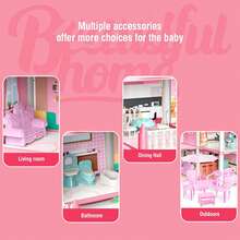4/7/11/14 Rooms DIY Interactive Building Castle Dollhouse Set, Princess Castle Playhouse Toy, Suitable For Girls Pretend Play, Includes Furniture And Accessories, Gift Toy For Children 3-8 Years Old - Multicolor - View 9